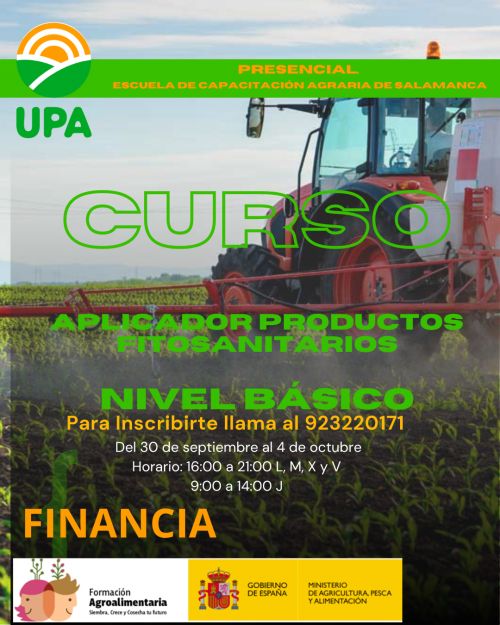 CURSO DE APLICADOR DE PRODUCTOS FITOSANITARIOS NIEVEL BASICO